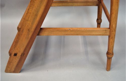 C19TH ENGLISH SET OF FRUITWOOD LIBRARY STEPS - ADDITIONAL PHOTO 16