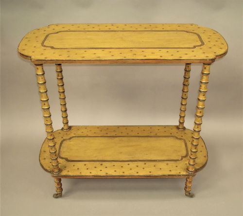 Regency Painted Faux Bamboo Centre / Occasional Table; in the Brighton Pavilion Style