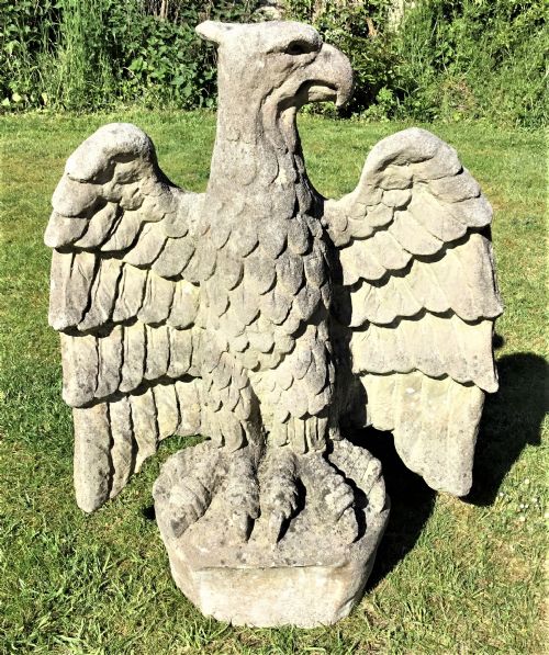 C20TH LARGE COMPOSITION STONE EAGLE - ADDITIONAL PHOTO 1
