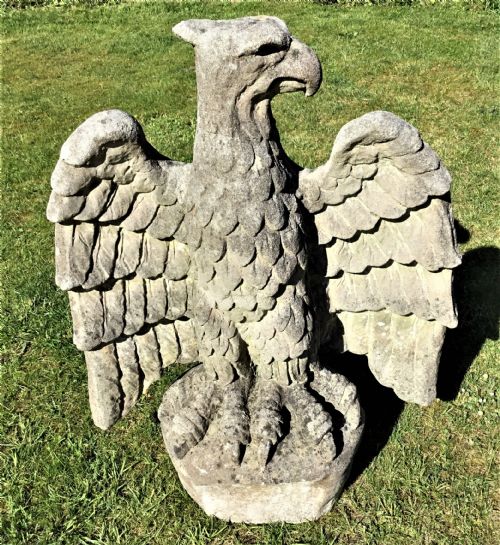 C20TH LARGE COMPOSITION STONE EAGLE - ADDITIONAL PHOTO 2