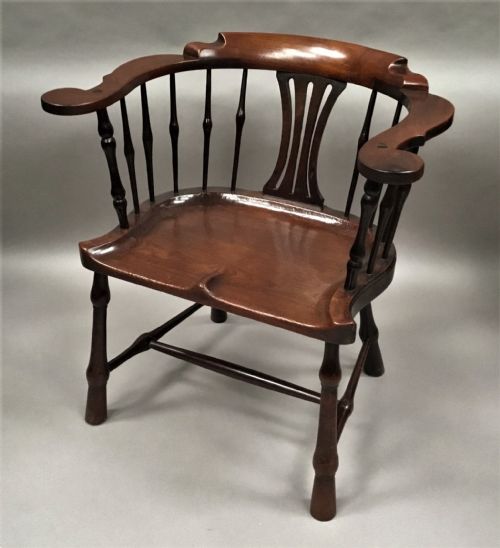 George II Mahogany Windsor Type Armchair
