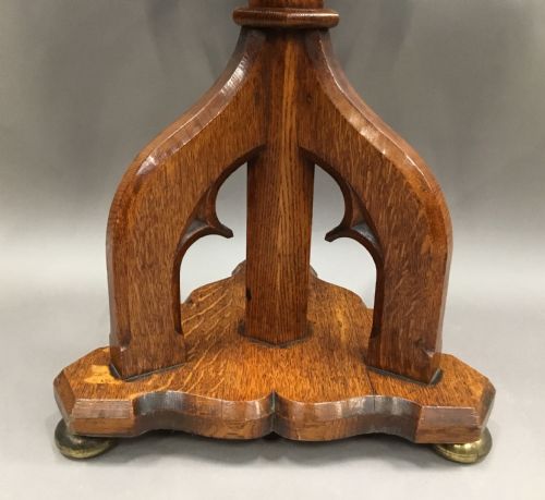 C19TH GOTHIC OAK OCCASIONAL TABLE - ADDITIONAL PHOTO 5
