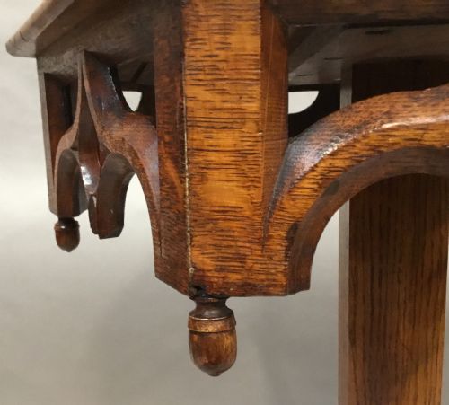 C19TH GOTHIC OAK OCCASIONAL TABLE - ADDITIONAL PHOTO 10