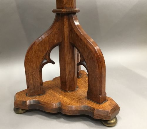 C19TH GOTHIC OAK OCCASIONAL TABLE - ADDITIONAL PHOTO 12
