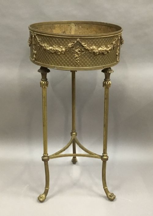 C19th French Gilt Brass Jardiniere