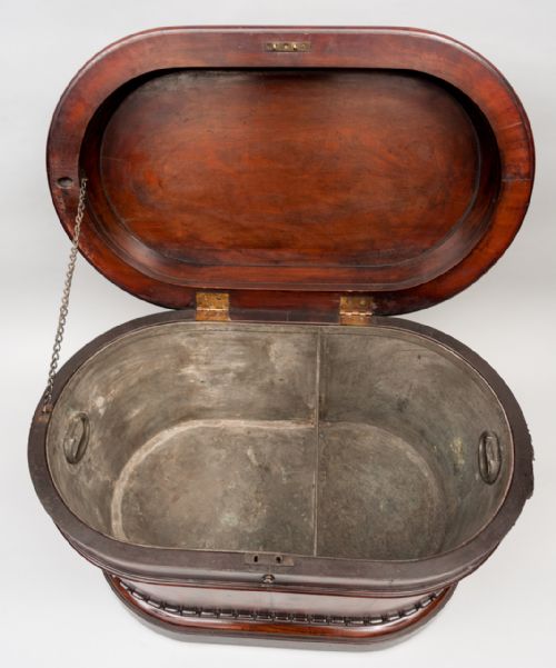 REGENCY MAHOGANY AND BRONZE MOUNTED OVAL WINE COOLER - ADDITIONAL PHOTO 8