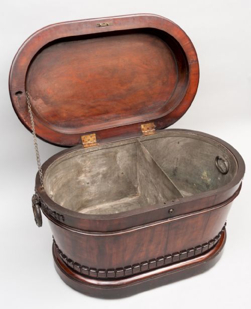REGENCY MAHOGANY AND BRONZE MOUNTED OVAL WINE COOLER - ADDITIONAL PHOTO 9