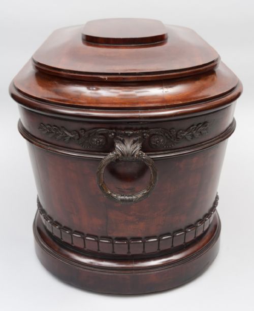 REGENCY MAHOGANY AND BRONZE MOUNTED OVAL WINE COOLER - ADDITIONAL PHOTO 10