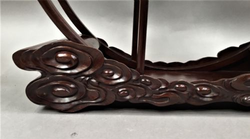EARLY C20TH CHINESE HONGMU DISPLAY STAND - ADDITIONAL PHOTO 8