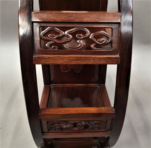 EARLY C20TH CHINESE HONGMU DISPLAY STAND - ADDITIONAL PHOTO 12