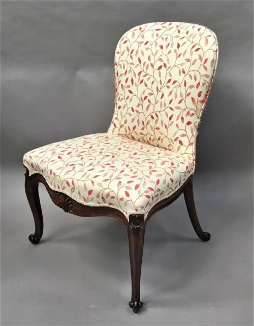 George III Mahogany Upholstered Side Chair