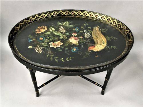 Regency Papier Mache Tray on Stand