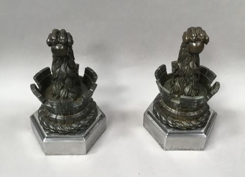 C19TH PAIR OF BRONZE DOOR STOPS DOOR PORTERS OR ANDIRONS - ADDITIONAL PHOTO 4