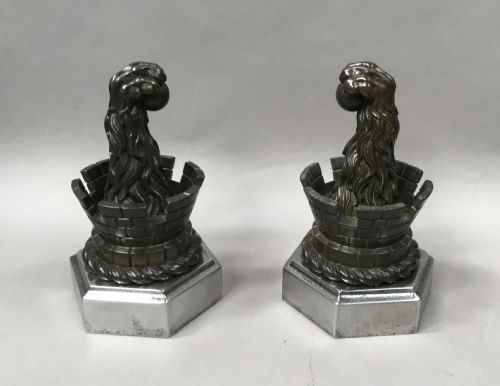 C19TH PAIR OF BRONZE DOOR STOPS DOOR PORTERS OR ANDIRONS - ADDITIONAL PHOTO 6