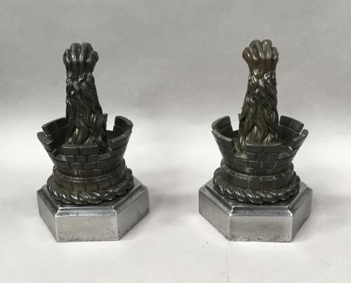 C19TH PAIR OF BRONZE DOOR STOPS DOOR PORTERS OR ANDIRONS - ADDITIONAL PHOTO 8