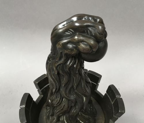 C19TH PAIR OF BRONZE DOOR STOPS DOOR PORTERS OR ANDIRONS - ADDITIONAL PHOTO 10