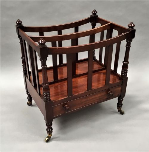 REGENCY MAHOGANY DISH TOP CANTERBURY - ADDITIONAL PHOTO 5