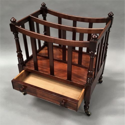 REGENCY MAHOGANY DISH TOP CANTERBURY - ADDITIONAL PHOTO 8