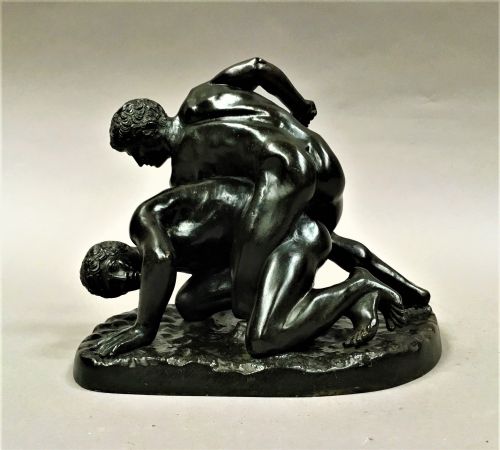 C19th Bronze Grand Tour Sculpture of the Uffizi Wresters