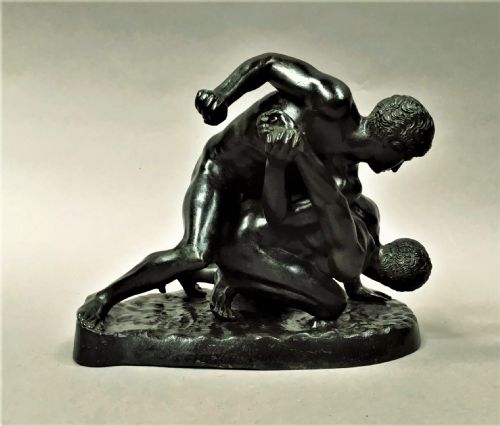 fig 1. C19th bronze Grand Tour sculpture of the Uffizi Wresters