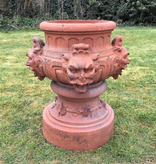 C19TH TERRACOTTA GARDEN URN - ADDITIONAL PHOTO 2