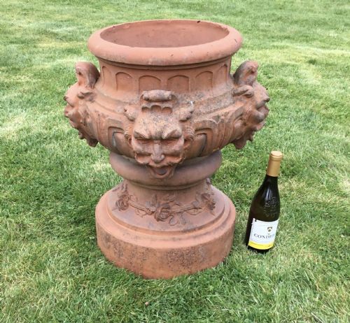 C19TH TERRACOTTA GARDEN URN - ADDITIONAL PHOTO 3
