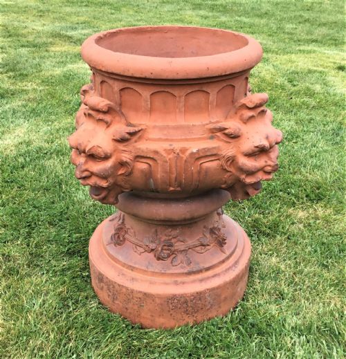 C19TH TERRACOTTA GARDEN URN - ADDITIONAL PHOTO 5