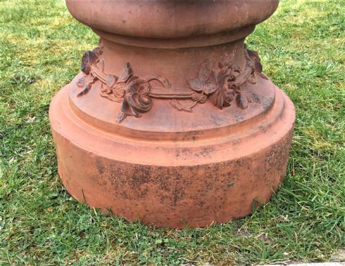 C19TH TERRACOTTA GARDEN URN - ADDITIONAL PHOTO 8