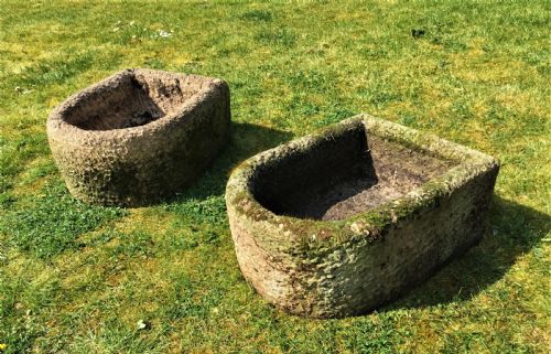 C19th Pair of Stone Troughs