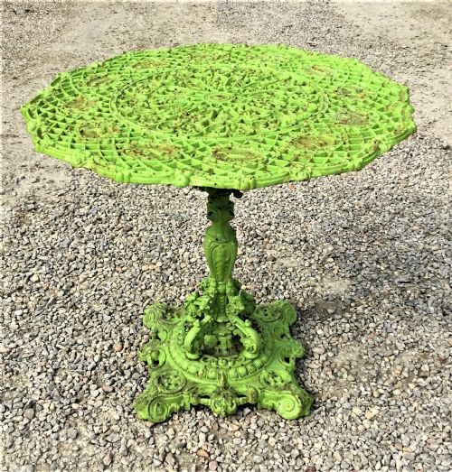 C19th Cast Iron Zodiac Table with Revolving Top