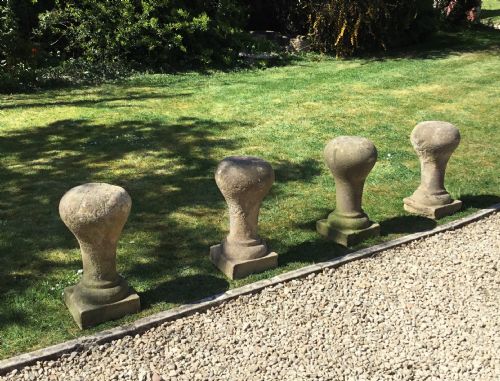 C19th Set of Four Stone Bollards / Posts