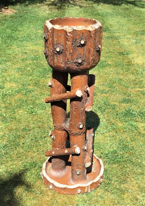 C19TH POTTERY NATURALISTIC PLANTER JARDINIERE - ADDITIONAL PHOTO 1