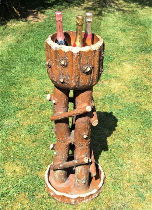 C19TH POTTERY NATURALISTIC PLANTER JARDINIERE - ADDITIONAL PHOTO 2