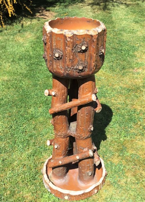 C19TH POTTERY NATURALISTIC PLANTER JARDINIERE - ADDITIONAL PHOTO 4
