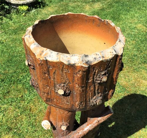 C19TH POTTERY NATURALISTIC PLANTER JARDINIERE - ADDITIONAL PHOTO 11