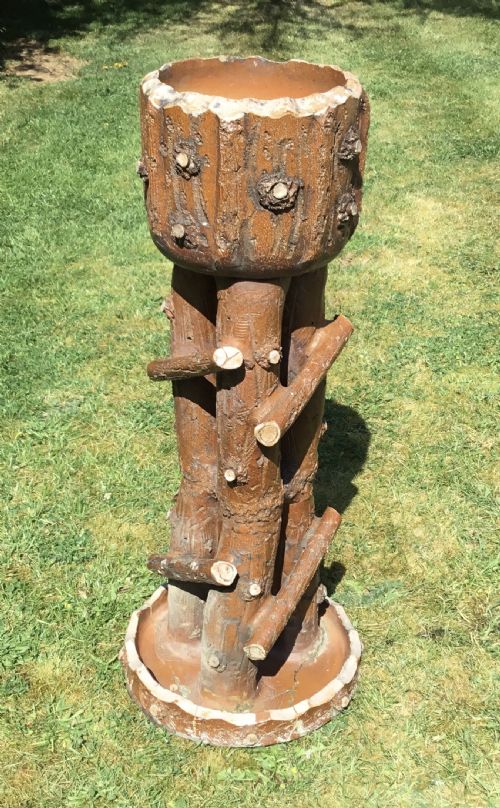 C19TH POTTERY NATURALISTIC PLANTER JARDINIERE - ADDITIONAL PHOTO 13