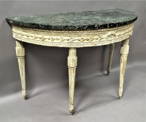 IMPORTANT C18TH ITALIAN PAINTED NEO CLASSICAL CONSOLE TABLE - ADDITIONAL PHOTO 3