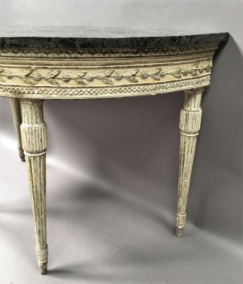 IMPORTANT C18TH ITALIAN PAINTED NEO CLASSICAL CONSOLE TABLE - ADDITIONAL PHOTO 4