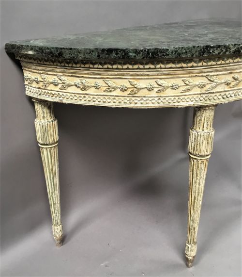 IMPORTANT C18TH ITALIAN PAINTED NEO CLASSICAL CONSOLE TABLE - ADDITIONAL PHOTO 5