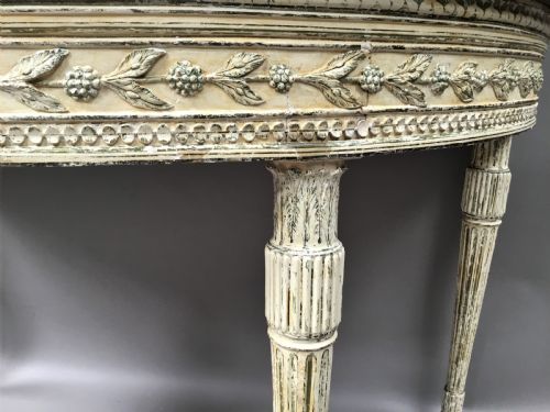 IMPORTANT C18TH ITALIAN PAINTED NEO CLASSICAL CONSOLE TABLE - ADDITIONAL PHOTO 6