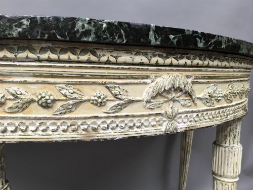 IMPORTANT C18TH ITALIAN PAINTED NEO CLASSICAL CONSOLE TABLE - ADDITIONAL PHOTO 7