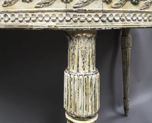 IMPORTANT C18TH ITALIAN PAINTED NEO CLASSICAL CONSOLE TABLE - ADDITIONAL PHOTO 8