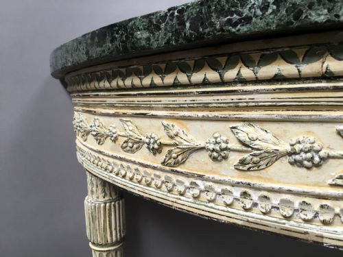 IMPORTANT C18TH ITALIAN PAINTED NEO CLASSICAL CONSOLE TABLE - ADDITIONAL PHOTO 12
