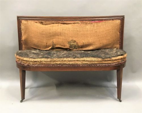 fig 1. Late C18th Italian walnut hall seat