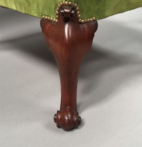 LATE C19TH LARGE CARVED MAHOGANY GAINSBOROUGH CHAIR - ADDITIONAL PHOTO 9