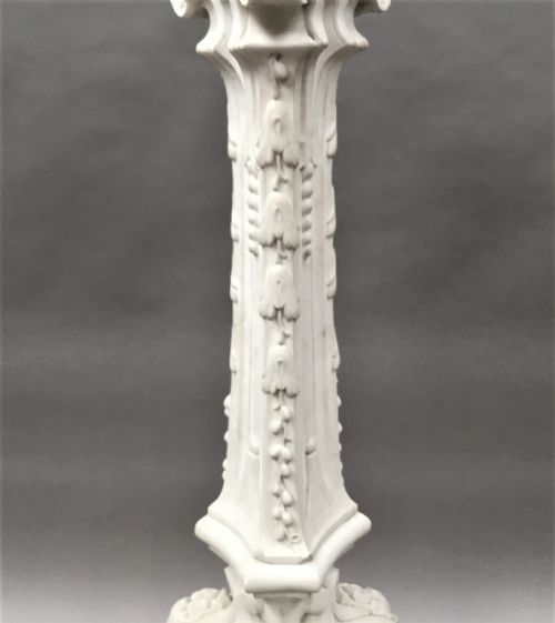 C19TH ITALIAN CARVED 'CARRARA' MARBLE TORCHERE STAND - ADDITIONAL PHOTO 7