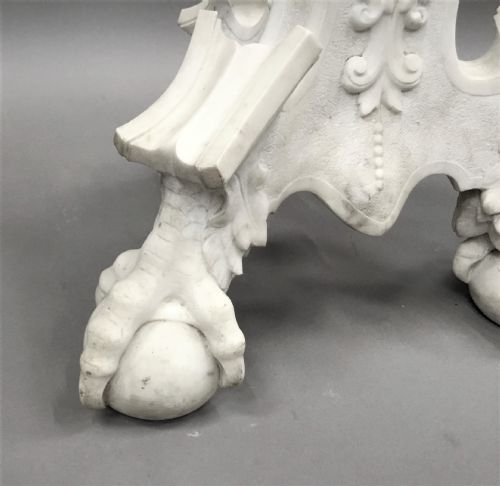 C19TH ITALIAN CARVED 'CARRARA' MARBLE TORCHERE STAND - ADDITIONAL PHOTO 13