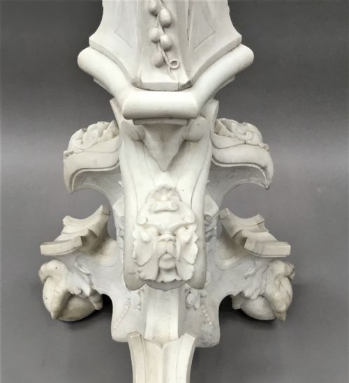 C19TH ITALIAN CARVED 'CARRARA' MARBLE TORCHERE STAND - ADDITIONAL PHOTO 15