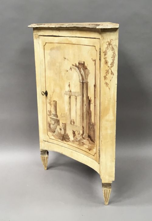 C18TH ITALIAN PAINTED STANDING CORNER CABINET - ADDITIONAL PHOTO 5