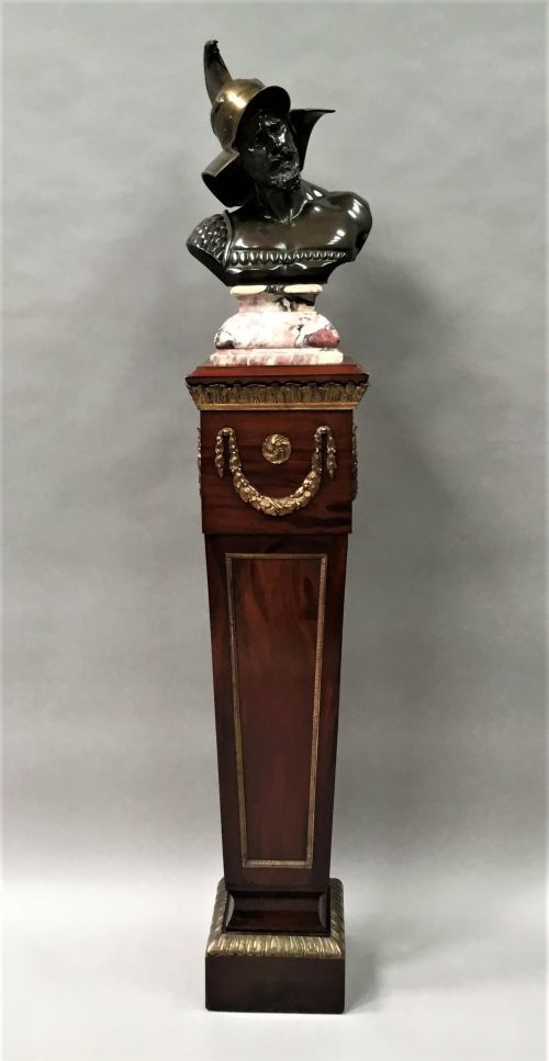 C19TH NEOCLASSICAL MAHOGANY PEDESTAL - ADDITIONAL PHOTO 1